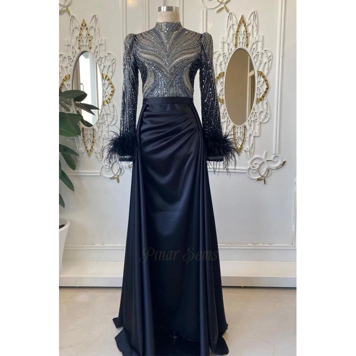 Pınar Şems Hayat Abiye Siyah