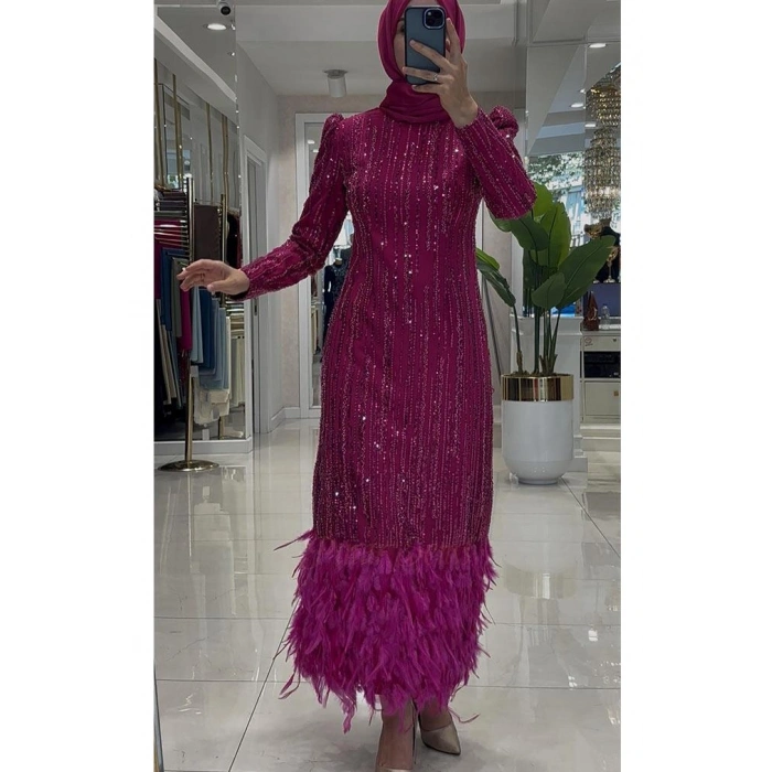 Pınar Şems İdil Abiye Fuşya