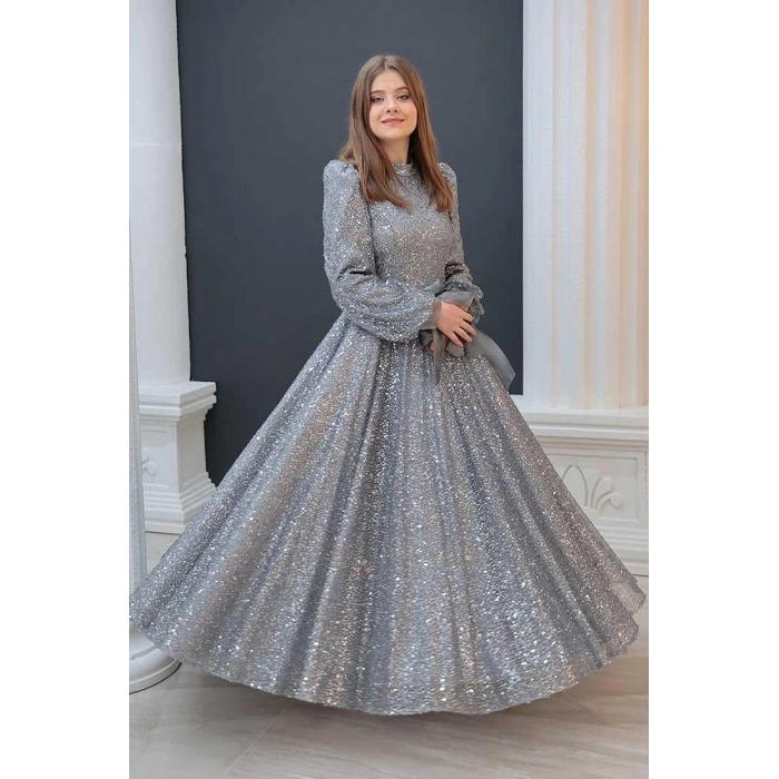 Pınar Şems Işıl Abiye Antrasit