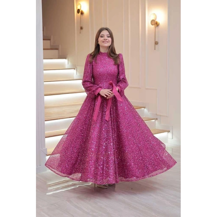 Pınar Şems Işıl Abiye Fuşya