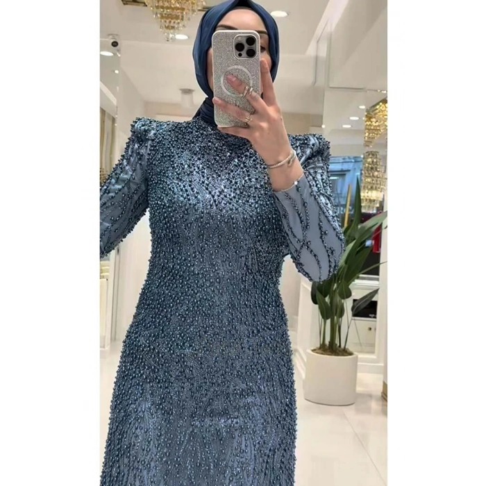 Pınar Şems Jülide Abiye İndigo