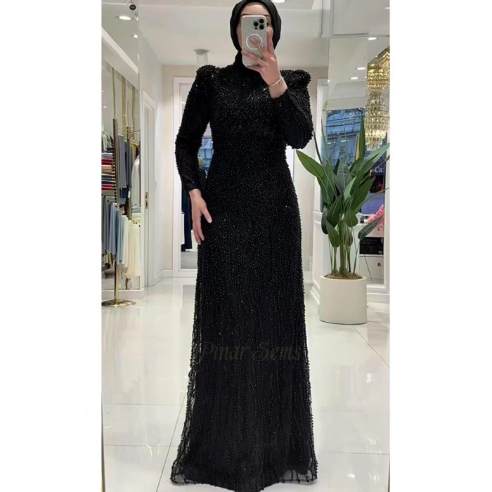 Pınar Şems Jülide Abiye Siyah