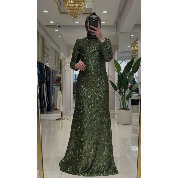 Pınar Şems Ladin Abiye Ceviz Yeşili