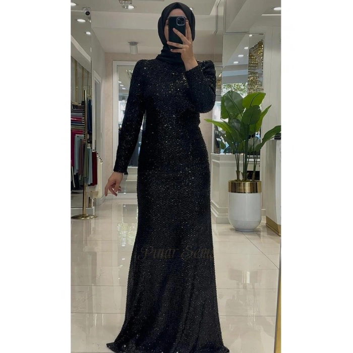 Pınar Şems Ladin Abiye Siyah