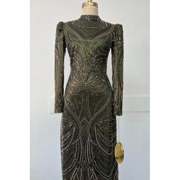 Pınar Şems Leman Abiye Ceviz Yeşili