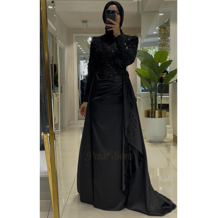 Pınar Şems Letafet Abiye Siyah