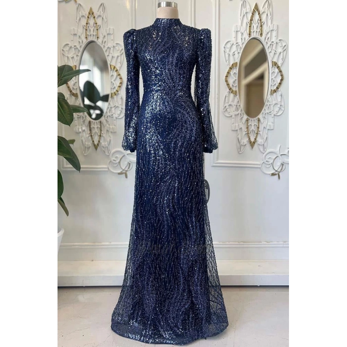 Pınar Şems Leyla Abiye Lacivert