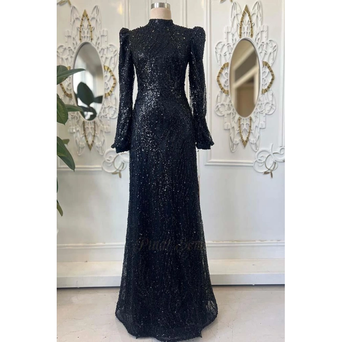 Pınar Şems Leyla Abiye Siyah