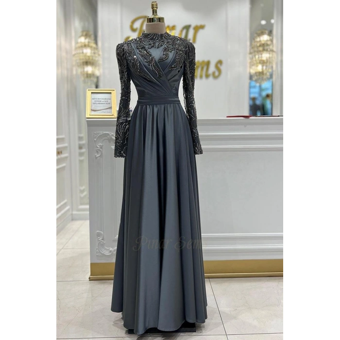 Pınar Şems Melis Abiye Antrasit