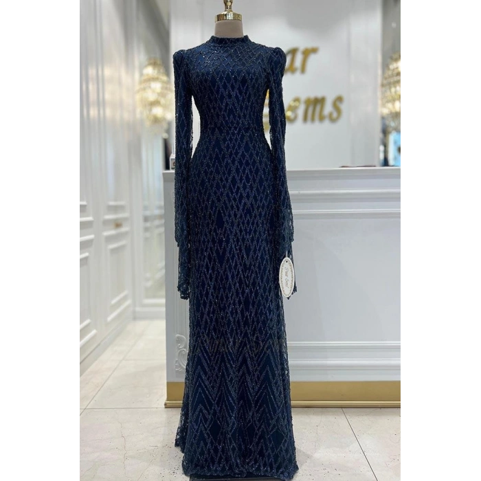 Pınar Şems Merih Abiye Lacivert