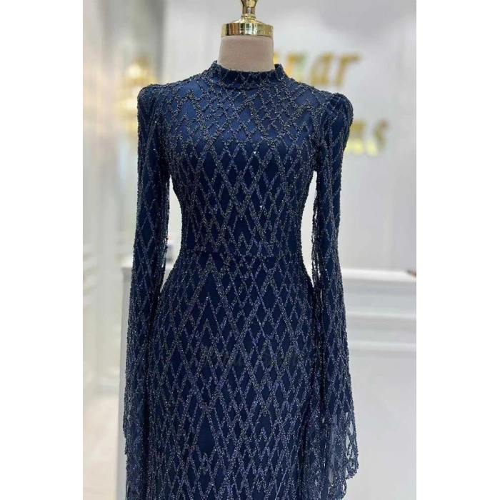 Pınar Şems Merih Abiye Lacivert