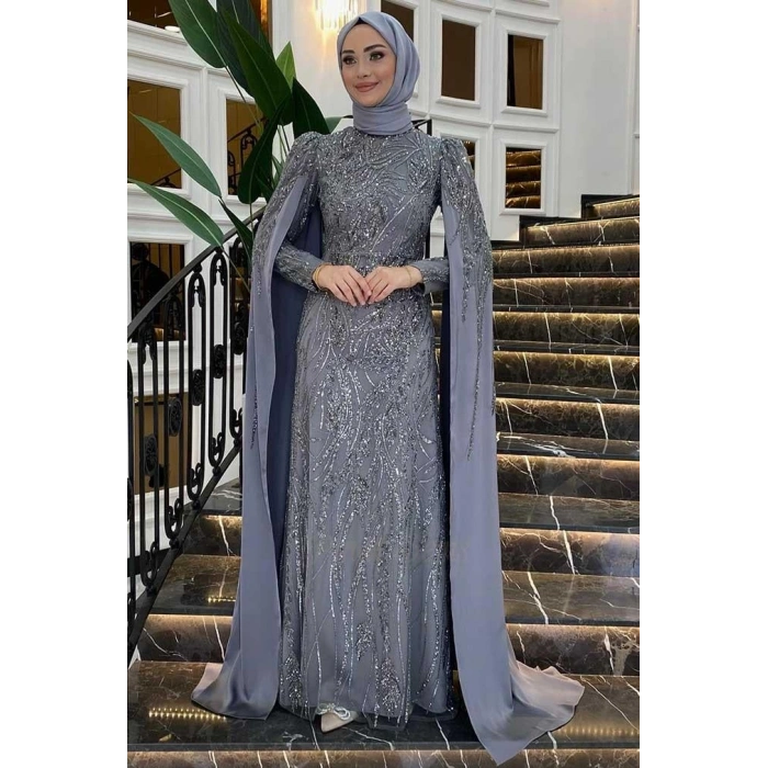 Pınar Şems Nadide Abiye Gri