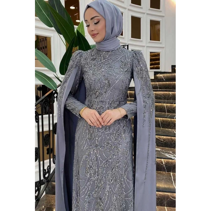 Pınar Şems Nadide Abiye Gri