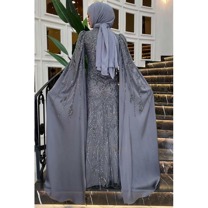 Pınar Şems Nadide Abiye Gri