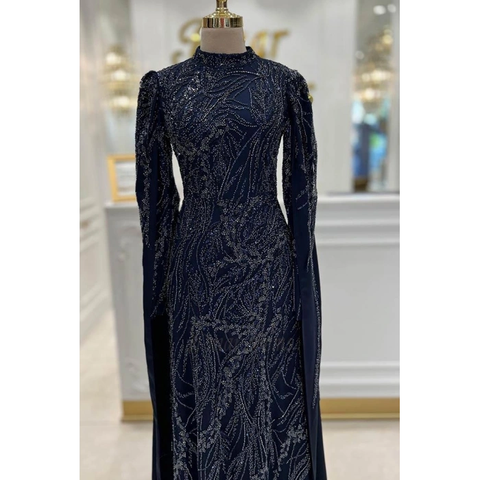 Pınar Şems Nadide Abiye Lacivert