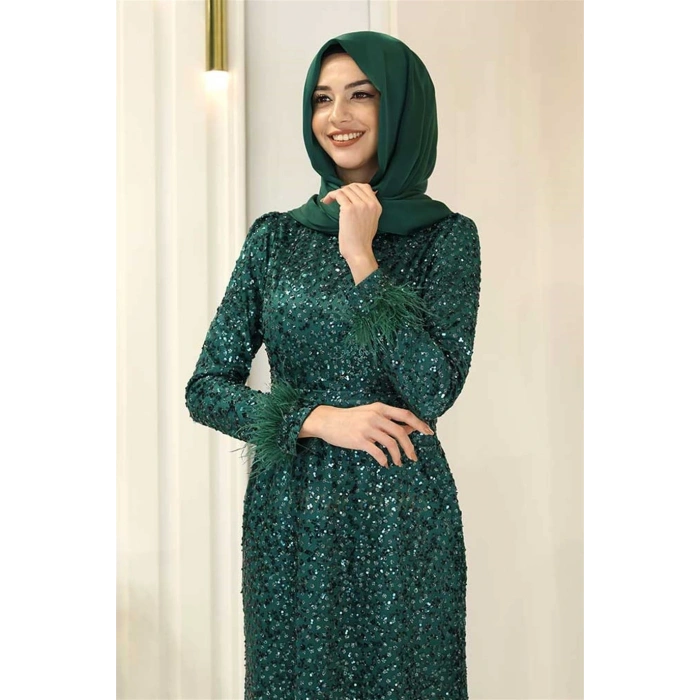 Pınar Şems Neva Abiye Yeşil