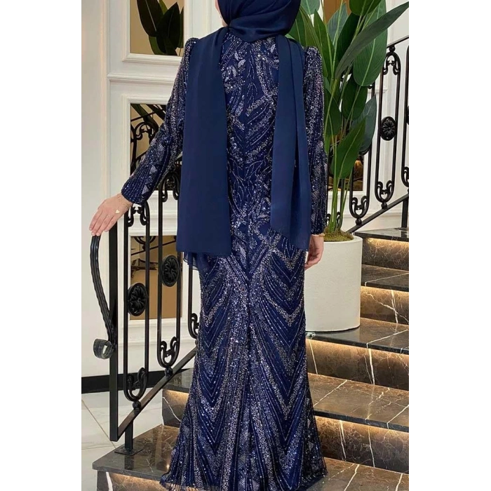 Pınar Şems Nigar Abiye Lacivert