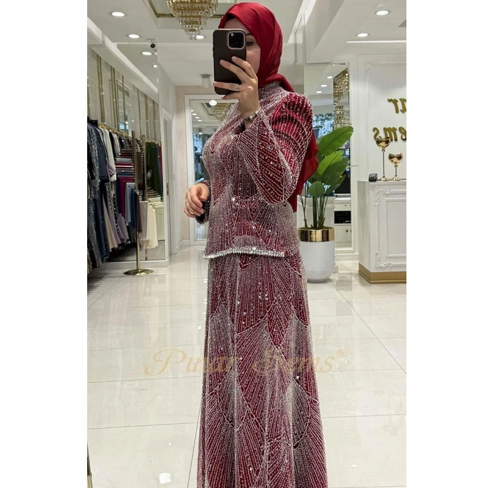 Pınar Şems Nova Abiye Bordo