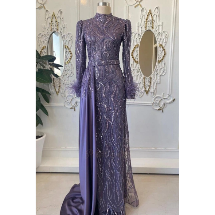 Pınar Şems Nurseli Abiye Lila