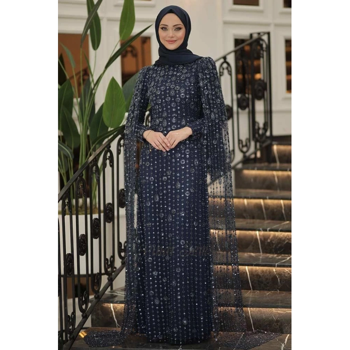 Pınar Şems Rabia Abiye Lacivert