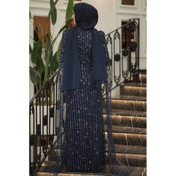 Pınar Şems Rabia Abiye Lacivert