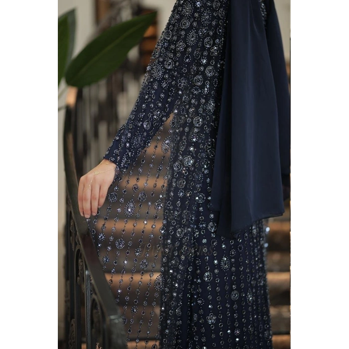 Pınar Şems Rabia Abiye Lacivert