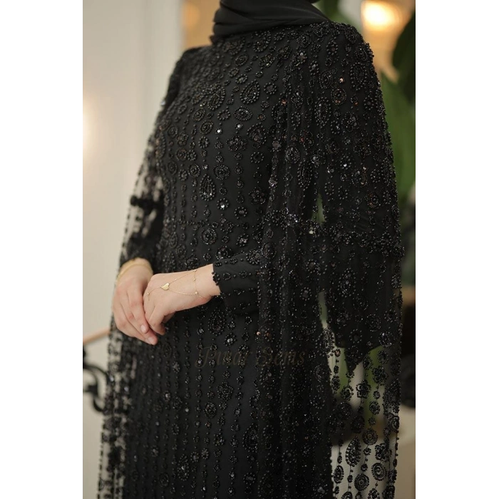 Pınar Şems Rabia Abiye Siyah