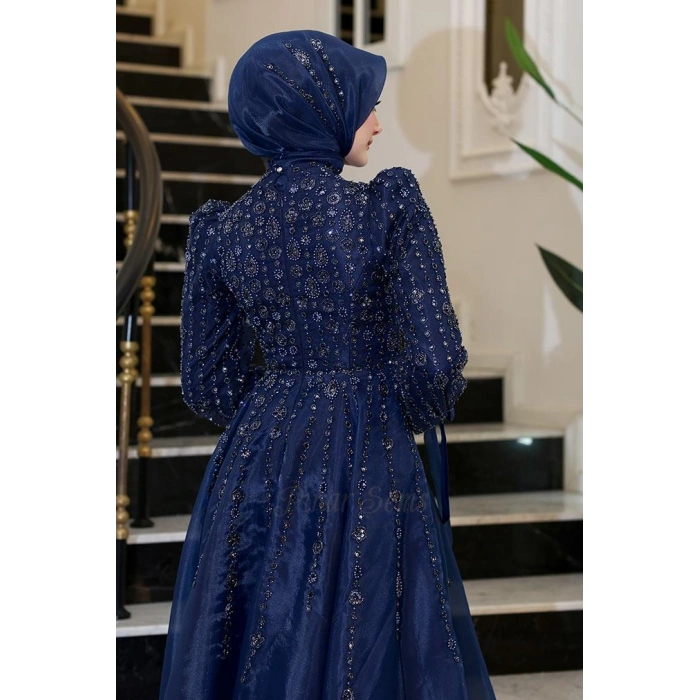 Pınar Şems Reyhan Abiye Lacivert