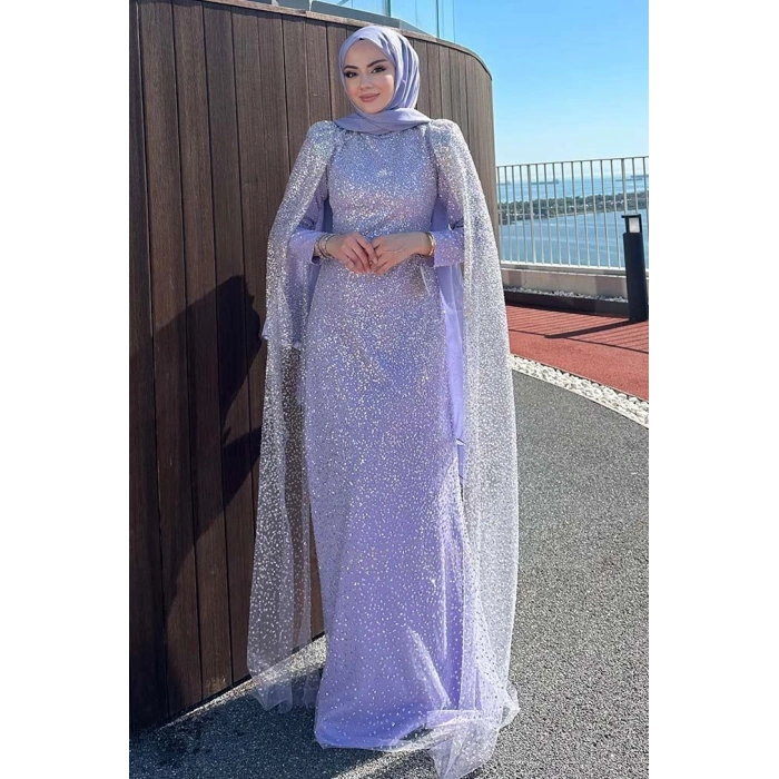 Pınar Şems Samanyolu Abiye Lila