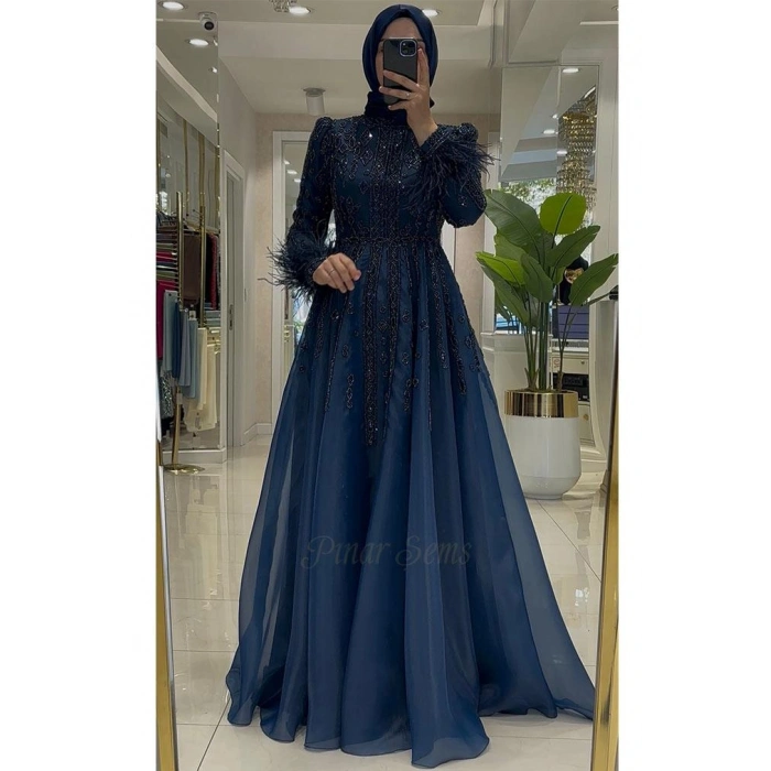 Pınar Şems Sema Abiye Lacivert