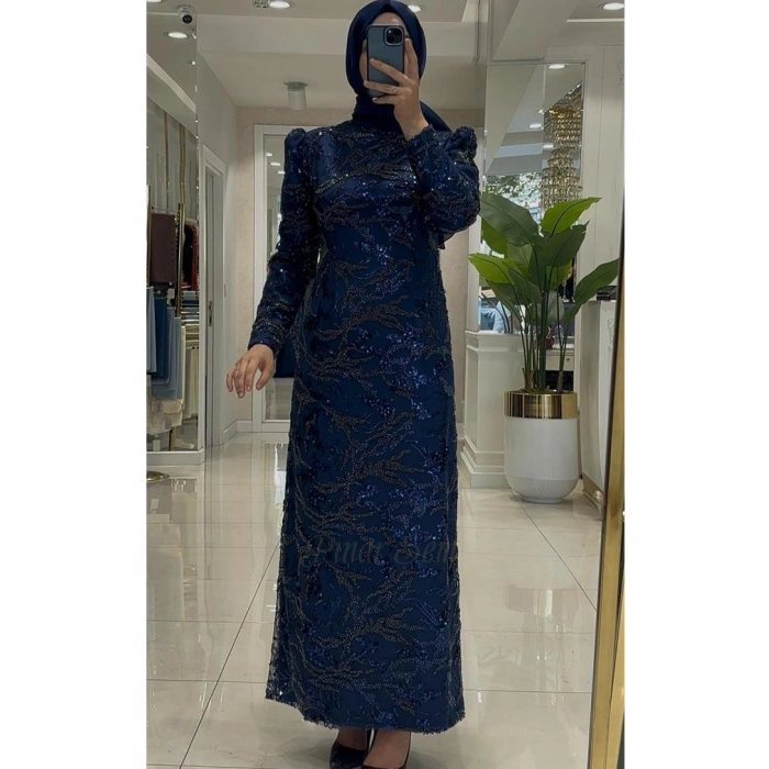 Pınar Şems Semanur Abiye Lacivert