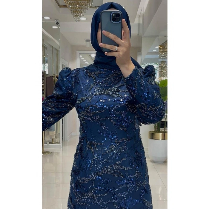 Pınar Şems Semanur Abiye Lacivert