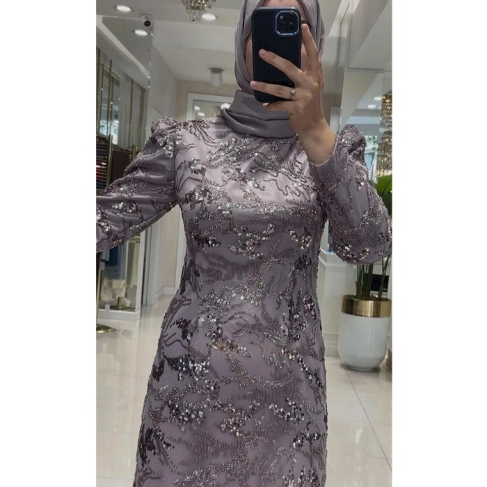 Pınar Şems Semanur Abiye Lila