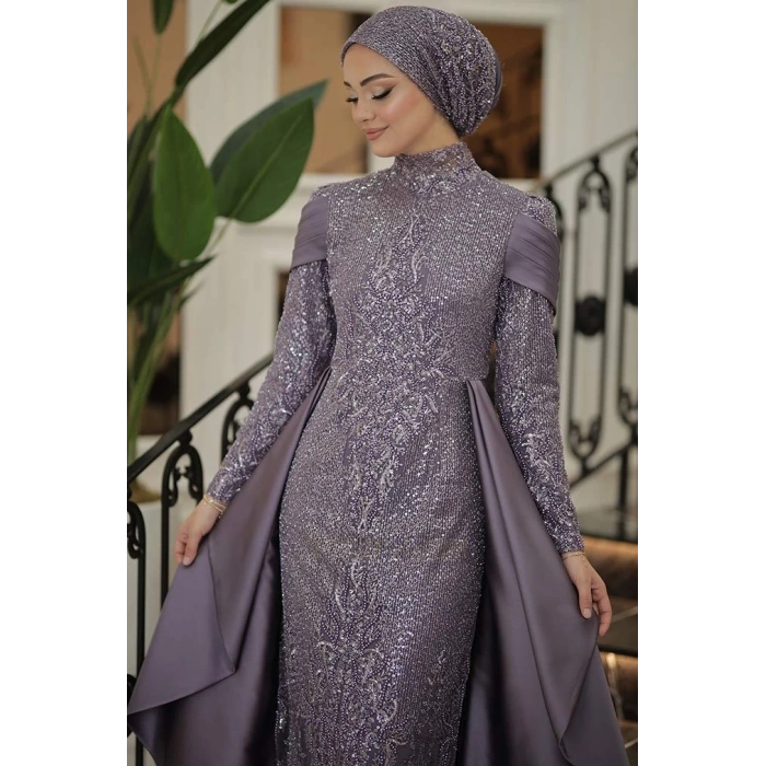 Pınar Şems Seray Abiye Lila