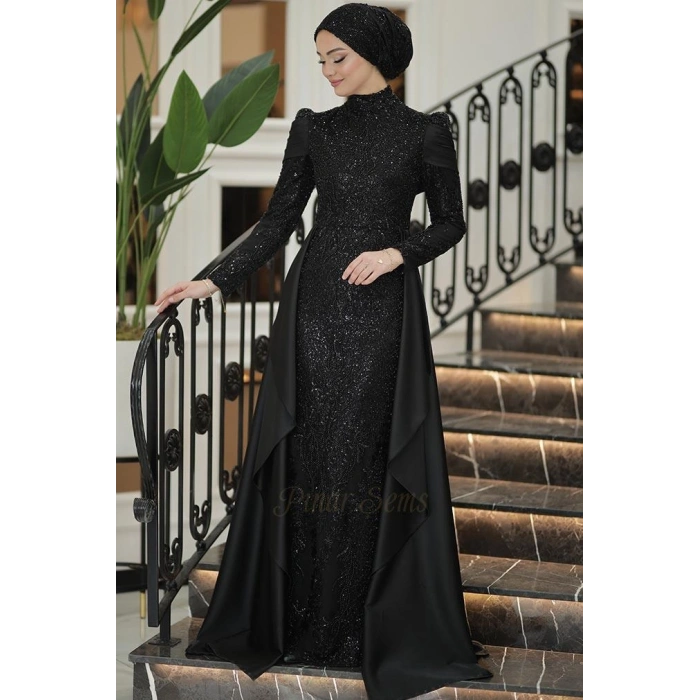 Pınar Şems Seray Abiye Siyah