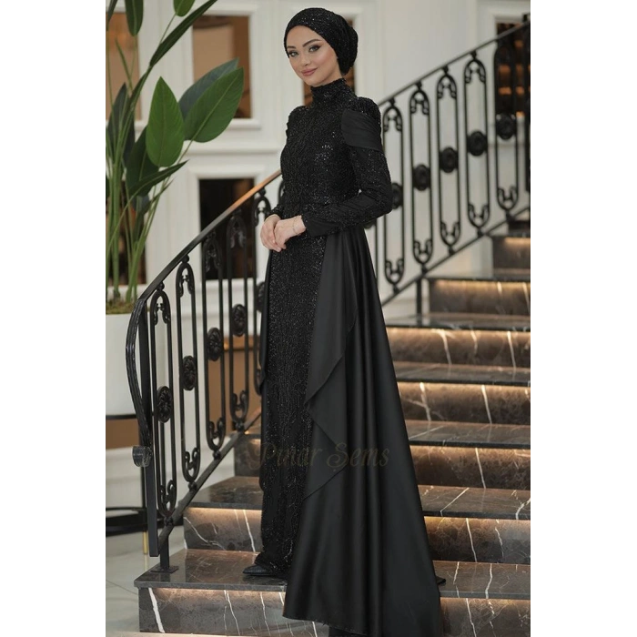 Pınar Şems Seray Abiye Siyah