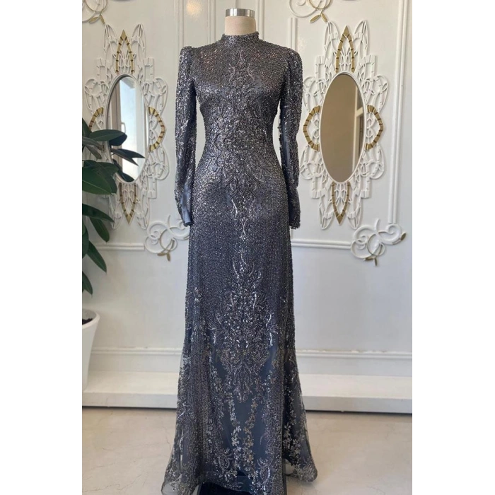 Pınar Şems Seren Abiye Antrasit