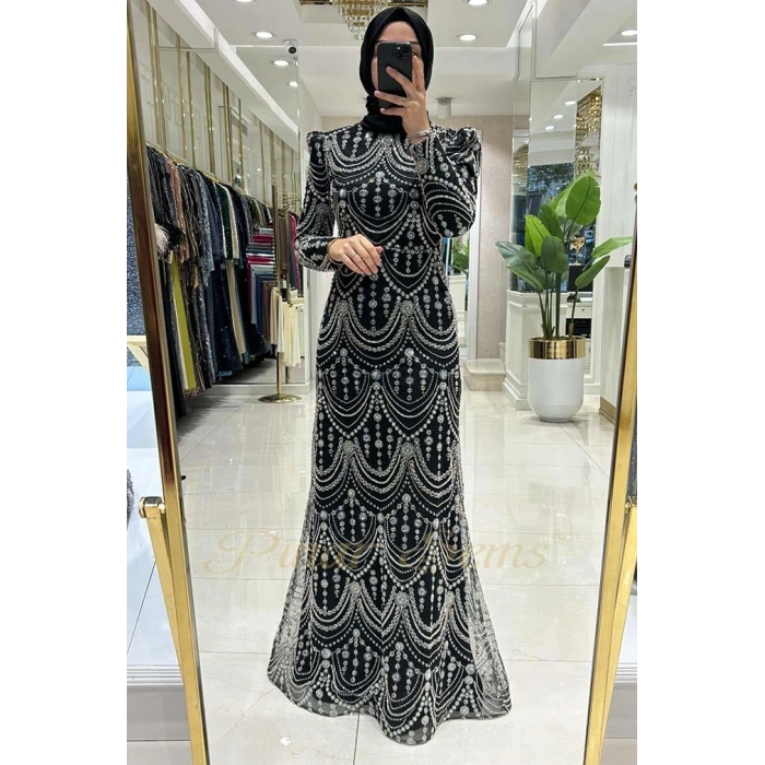 Pınar Şems Serin Abiye Siyah