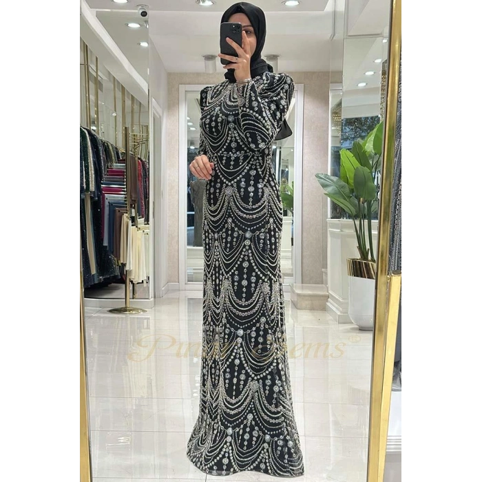 Pınar Şems Serin Abiye Siyah