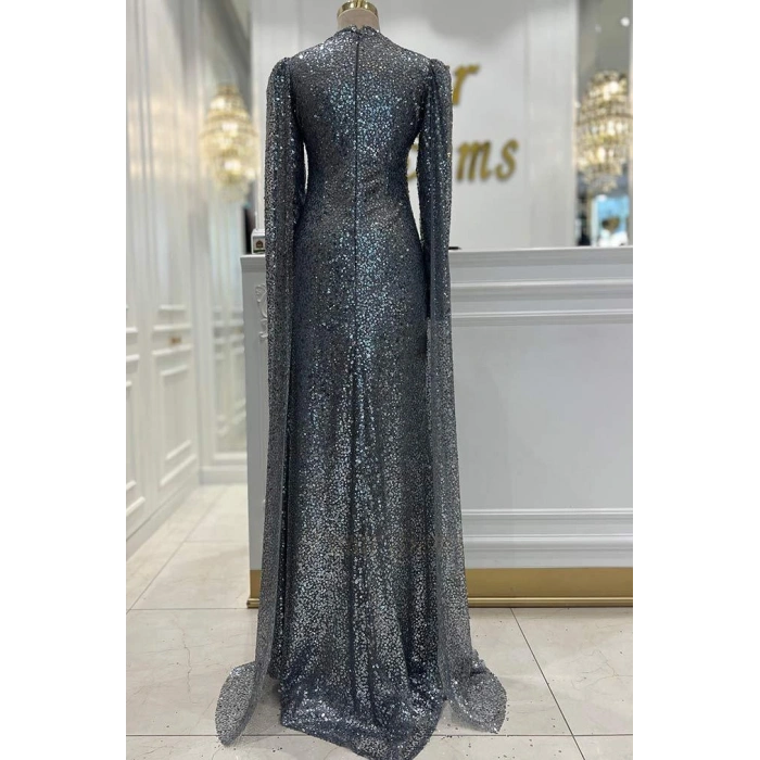 Pınar Şems Sürpriz Abiye Antrasit