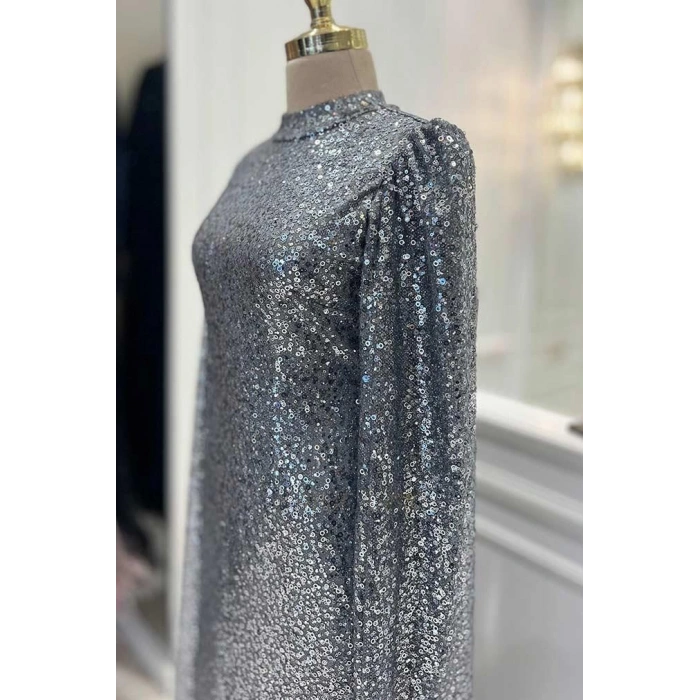 Pınar Şems Sürpriz Abiye Antrasit