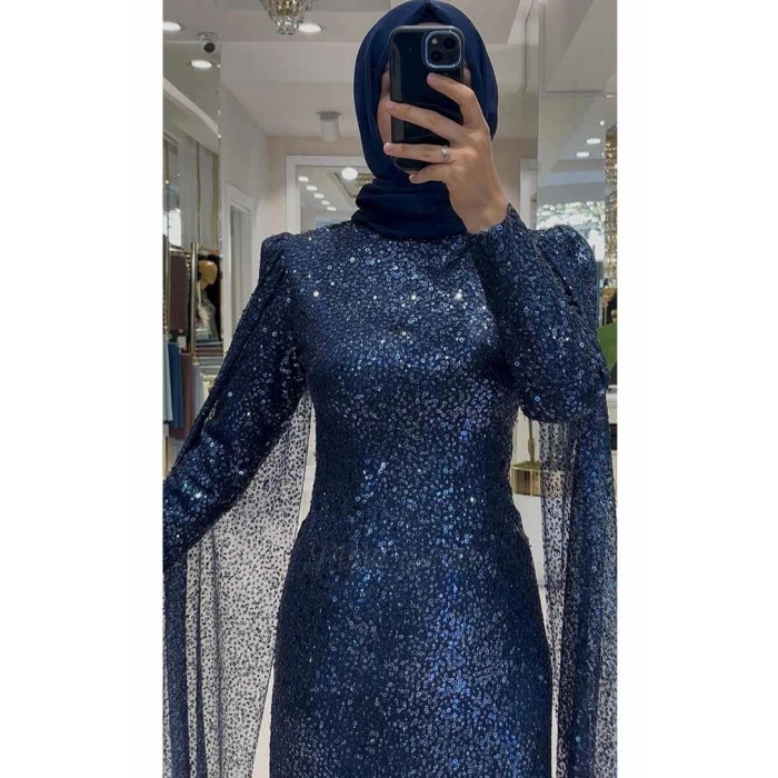 Pınar Şems Sürpriz Abiye Lacivert