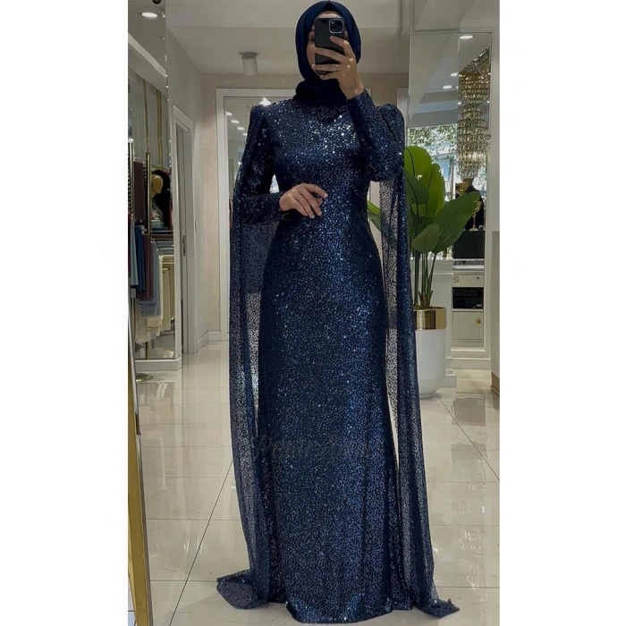 Pınar Şems Sürpriz Abiye Lacivert