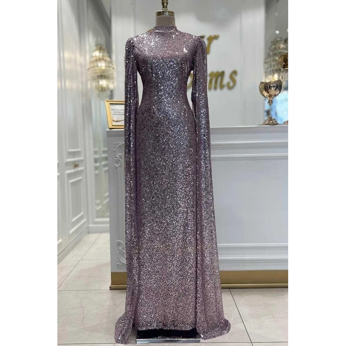 Pınar Şems Sürpriz Abiye Lila