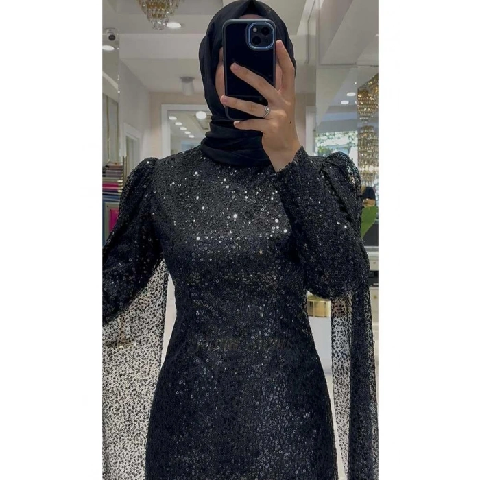 Pınar Şems Sürpriz Abiye Siyah