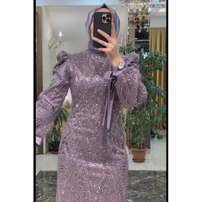 Pınar Şems Ülkü Abiye Lila