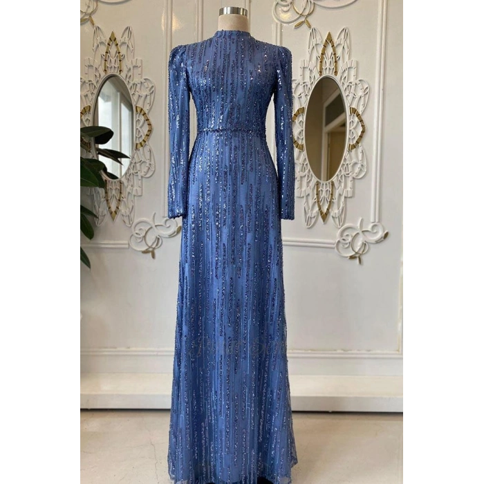 Pınar Şems Verda Abiye İndigo