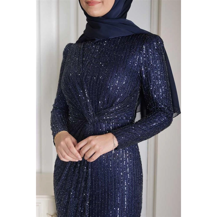 Pınar Şems Yeni Efser Abiye Lacivert