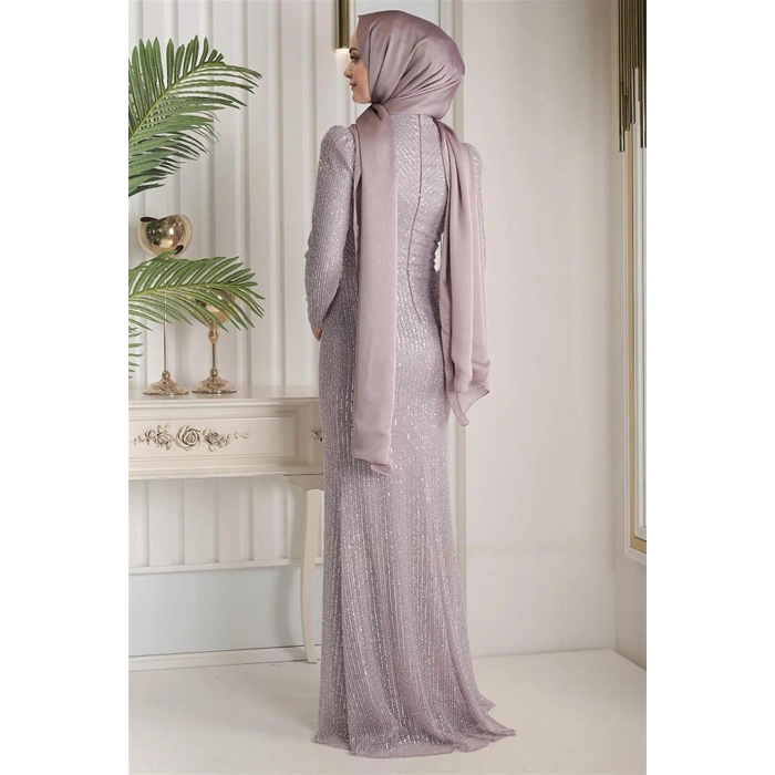 Pınar Şems Yeni Efser Abiye Lila