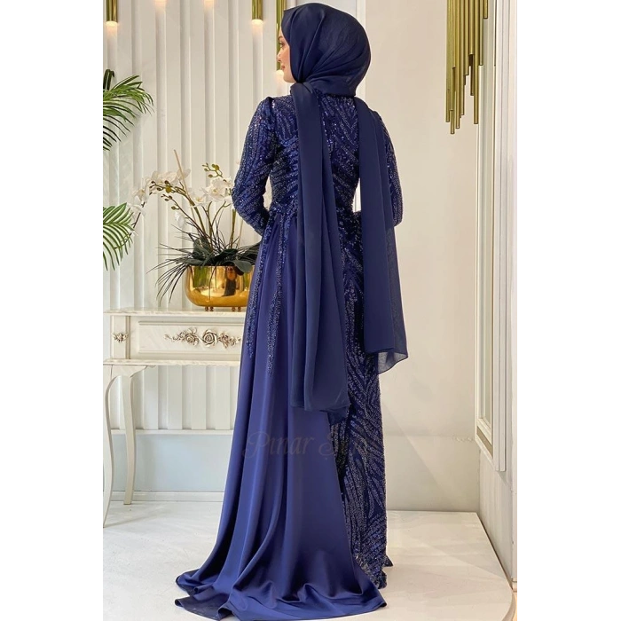 Pınar Şems Yeni Hayrunisa Abiye Lacivert